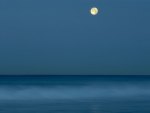 Full moon & calm ocean