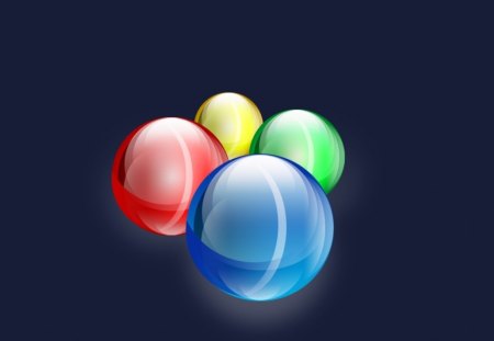 color balls - red, yellow, green, blue