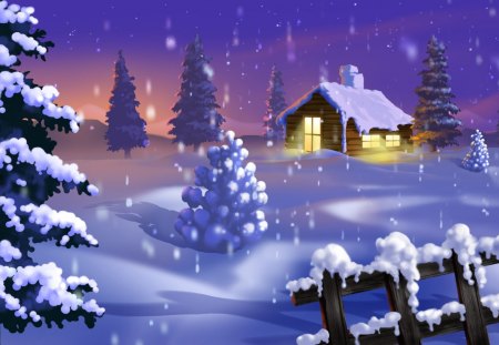 Snowy Winter Night