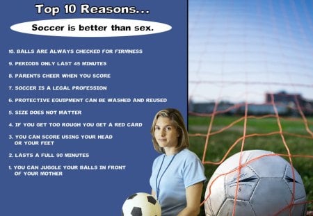 soccer above sex - funny - sex, joke, football, funny, soccer