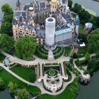 magnificent scherwin castle island in germany