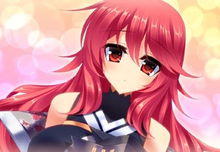 Sengoku Hime - anime, warrior, war, dress, romance, long hair, red hair, rpg, sengoku hime, abstract, guard, kingdom, psp, girl, friendship, love, ps2, novel, manga, smile, cute, video games, sexy, shine