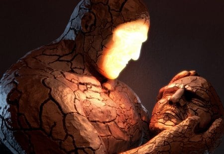 Face Off - fantastic four, comics, gothic, Face Off