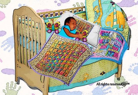 Sleeping Baby - sleeping, love, lovable, adorable, pillows, slumber, crib, baby, life, blankets, angels, cute