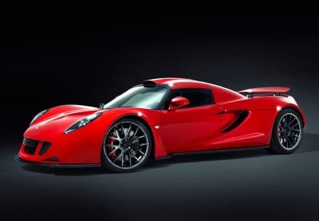 Hennessey_Venom_Gt - Super Car, Red, Black Wheels, Spolier