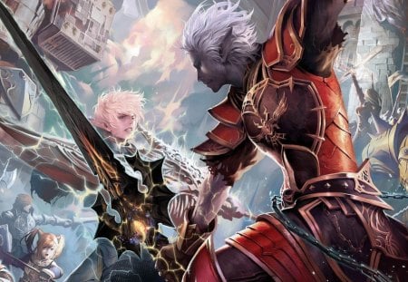 Battle - Lineage II the Chaotic Throne, battle, warrior, video game