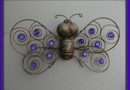 BUTTERFLY WALL DECORATION - decoration, wall, purple, butterfly