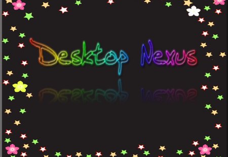 Desktop Nexus - stars, beveled, reflection, colorful, black, desktop nexus, dn