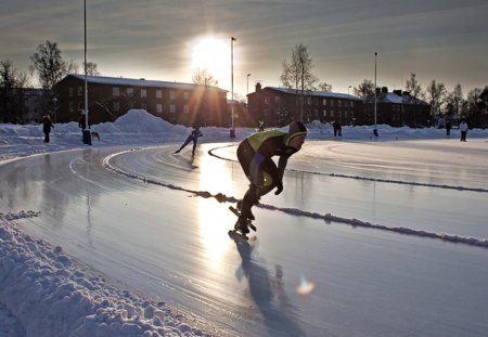 Speedskating - sports, speedskating, ice, speed, man, skates