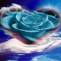 Blue Rose And Heart