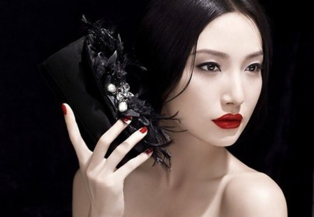 porcelain face - beauty, asian, model, brunett