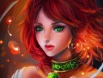 red hair animated girl