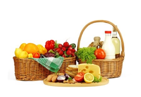 *** Lots of food *** - basket, milk, food, fruits, vegetables, cheese