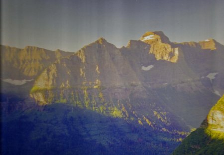 Glacier National Park, Montana - sky, mountains, sunrise, national park