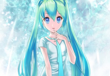 Sweet Miku - female, superstar, singer, anime girl, idol, anime, miku, cute, hatsune miku, girl, adorable, twintails, blue eyes, long hair, lovely, vocaloids, kawaii, twin tails, vocaloid, sweet, green hair, diva, adore