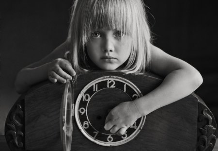 * - portrait, photography, wp, bw, child, time, blonde