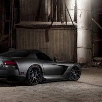 black dodge viper car