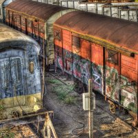 train graveyard hdr