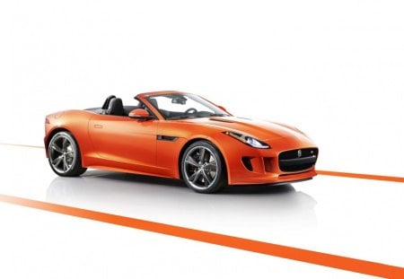 Jaguar - Fast, Car, orange, Jaguar