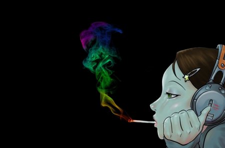 headphones_women_smoking_abstract_music_smoke_spectrum_marijuana_desktop_1920x1200_hd-wallpaper-958895.jpg - Smoking, Anime, Abstract, Women