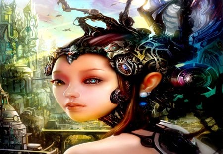 CYBORG GIRL - girl, cyborg, art, CG