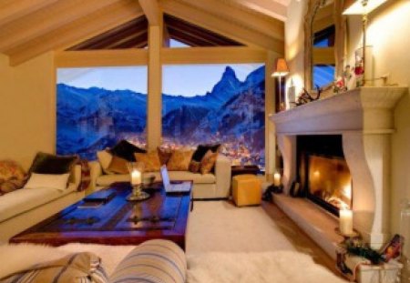  house in the mountains - cottage, amazing, winter, mountains, house