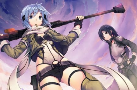 Frag Team - sexy, girl, pretty, sword art online, asado shino