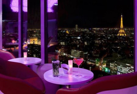 Paris at  night, - mauve, drink, paris at night, night, paris, awesome