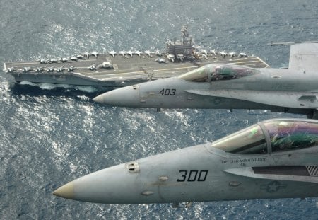 Carrier Fly By - us navy jets, aircraft carrier, aircraft carrier jets, Carrier Fly By