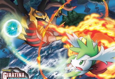 shaymin battle - sky, garitina, shaymin, battle