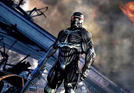 crysis - fire, armor, power, strength