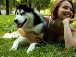 Girl and her husky