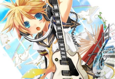 Len Kagamine - Vocaloid, Kagamine Len, Boy, Project Diva, Len Kagamine