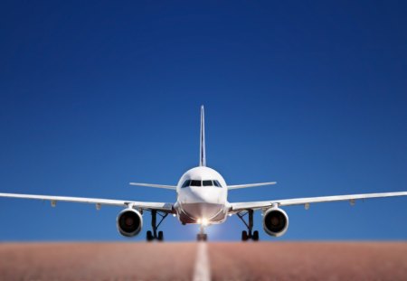 plane ready for take off - 737, plane, ramp, sky