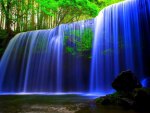 magnificent blue watefall