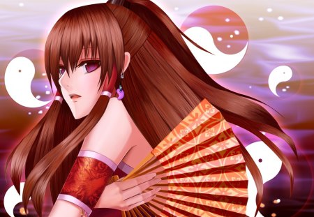 Hakurei Reimu - pretty, anime, elegant, divine, female, maiden, shrine maiden, long hair, touhou, gorgeous, reimu, hakurei reimu, women, anime girl, beautiful, hot, girl, fan, beauty, lovely, brown hair, sweet, yinyang, lady, woman, brown eye, cute, sexy