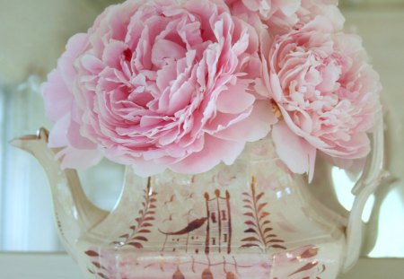 Perfectly Pink Peonies - pretty, vase, house, forever, beautiful, innocent, fashion, entertainment, love, pink, home, peonies, perfectly, fresh, ceramic, pastel