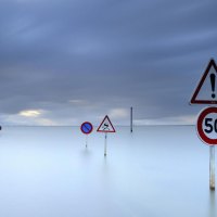 road signs in the harbor