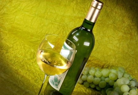 *** Wine and grapes *** - grapes, wine, champagne, bottle, glass