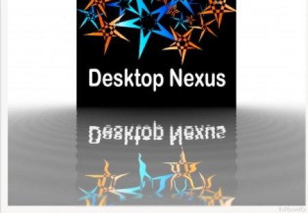 â™¥   Desktop Nexus Stars Reflection  â™¥ - stars, 3d and cg, contest, wallpaper, black, abstract, grey, yellow, reflection, blue, desktop nexus