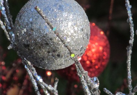 Silver Orb - silver, orbs, decorations, sparkle