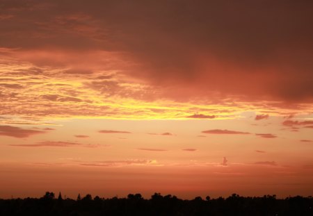 Sunset Sky - clouds, home, sun, sky