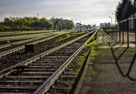 track rail road railway