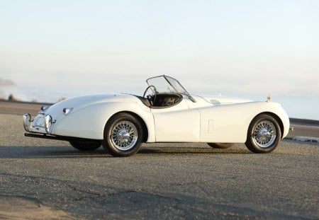 Jaguar_XK120_Roadster - Jag, White, Classic, Roadster