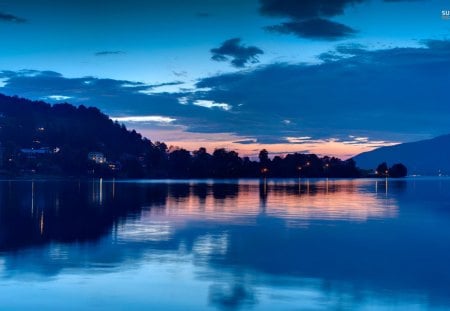 ~A Beautiful Night~ - afternoon, clouds, coastline, water, dusk, night, peaceful, sky