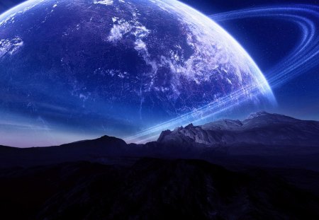 Rise Of The Planet - amazing, planet, great, beauty, cool, rise, fantasy, big, purple, universe, worlds