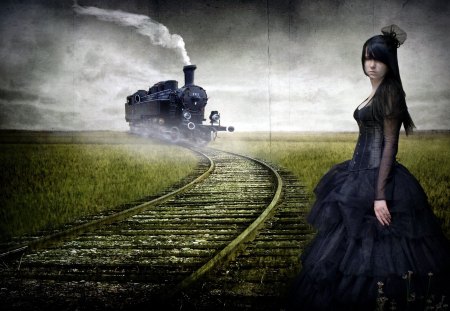 It's a one-way ticket to a madman's situation - abstract, goth, fantasy, train