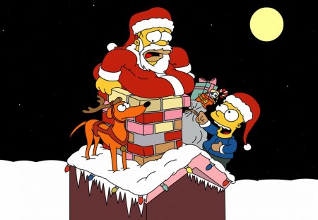 Simpsons - funny, simpsons, christmas, cartoon