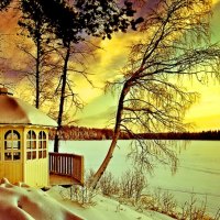 Gazebo in winter