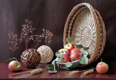 *** Still life *** - still, nature, life, basket, apples